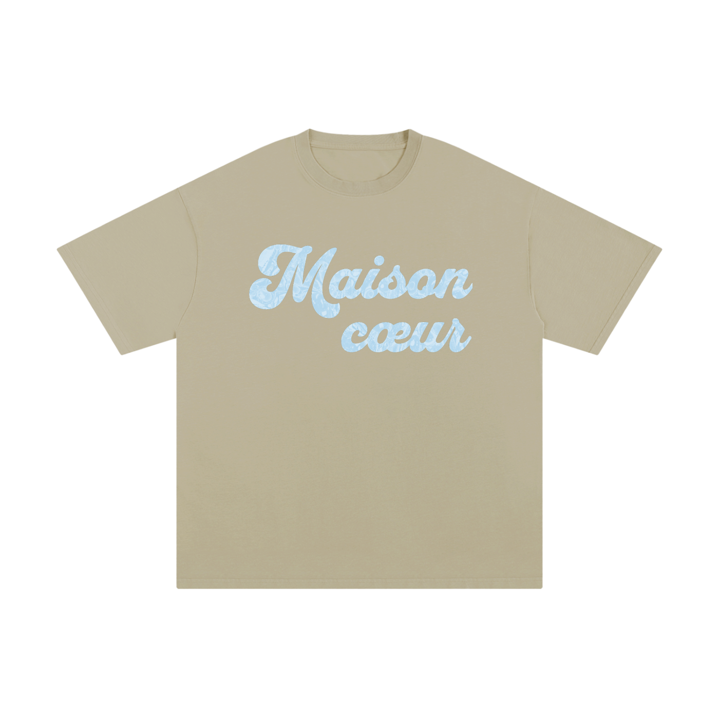Maison Cœur – Classic T-Shirt with Baby Blue Logo