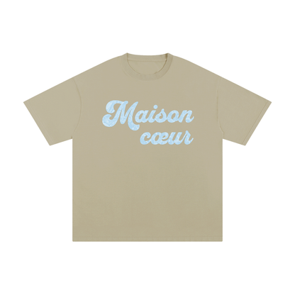 Maison Cœur – Classic T-Shirt with Baby Blue Logo