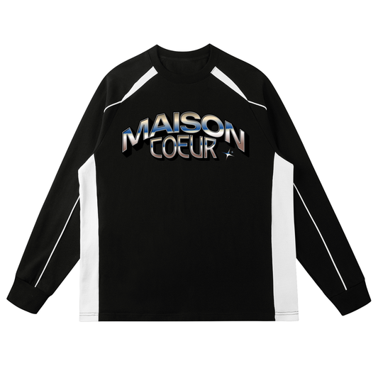 Contrast Panel Sweatshirt “metallic”