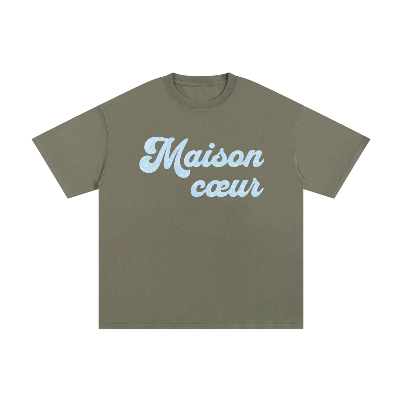 Maison Cœur – Classic T-Shirt with Baby Blue Logo
