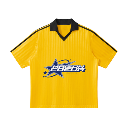 Contrast Collar Football Jersey “Blue Star”