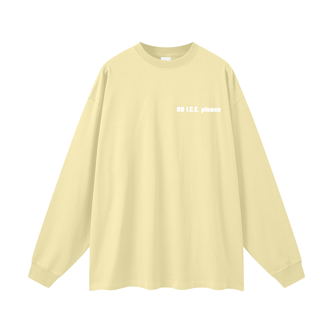 'NO I.C.E. please' longsleeve