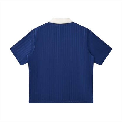 Contrast Collar Football Jersey “Blue Star”