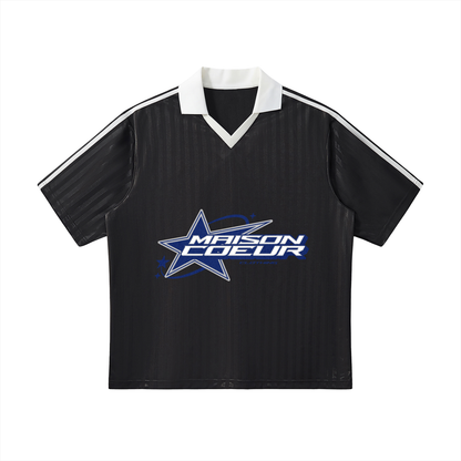 Contrast Collar Football Jersey “Blue Star”