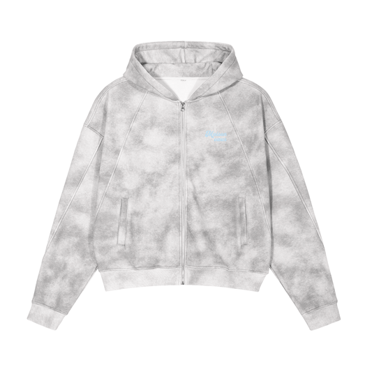Maison Cœur – Dirty Washed Zip-Up Fleece Hoodie