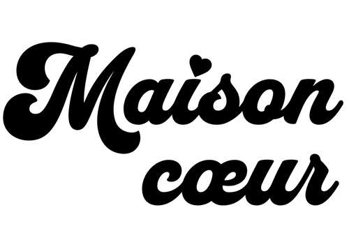 Black text 'Maison coeur' on a white background