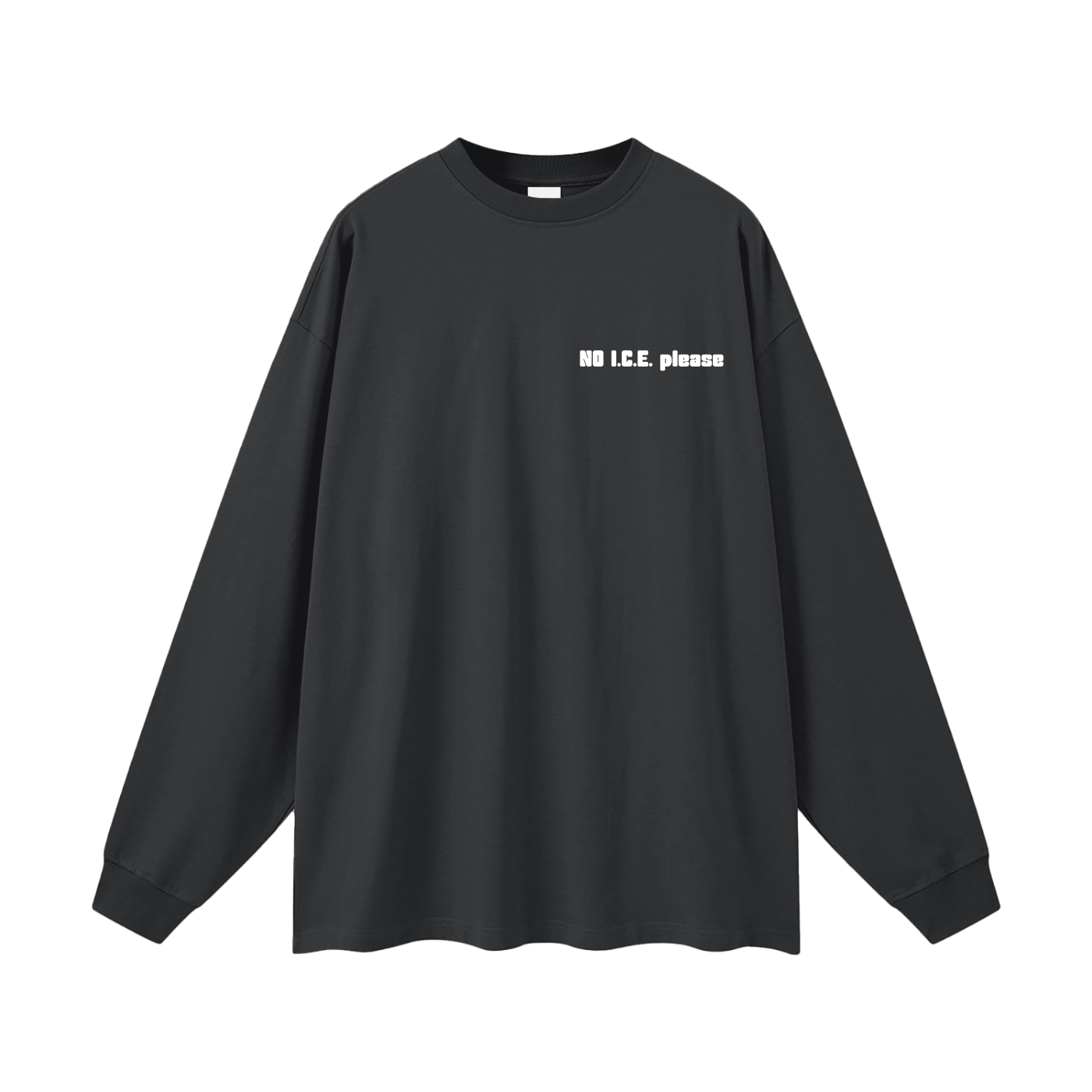 'NO I.C.E. please' longsleeve