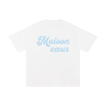 Maison Cœur – Classic T-Shirt with Baby Blue Logo