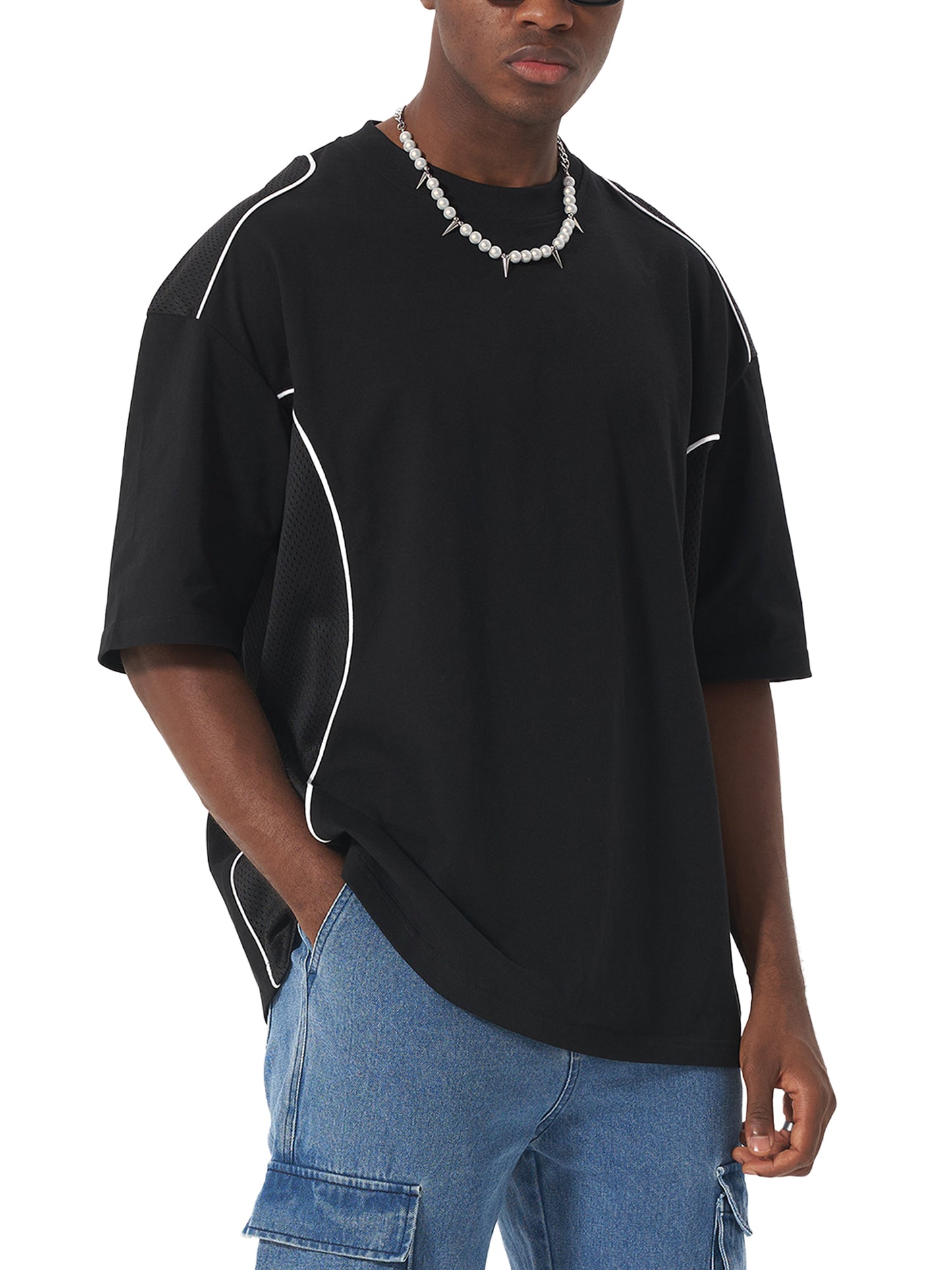 Maison Cœur - Contrast Piped Panel T-Shirt